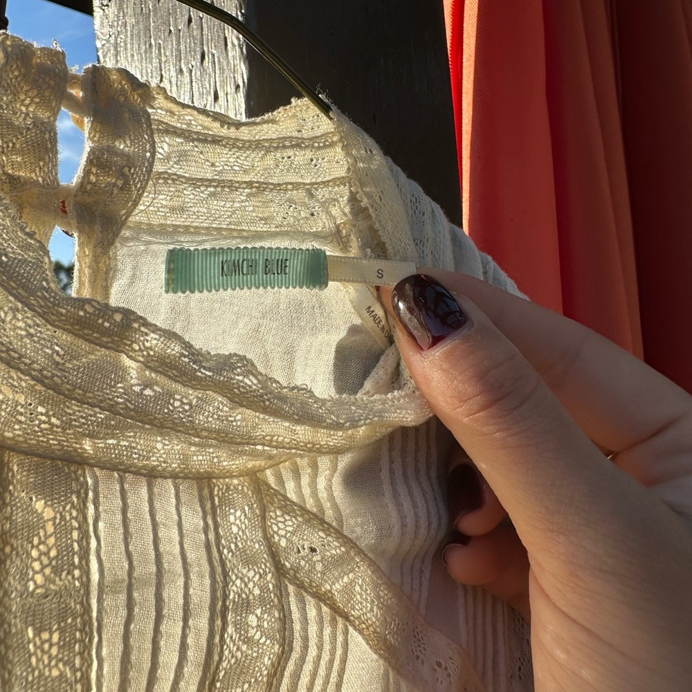 kimchi blue victorian blouse - off white - Picture 2 of 4